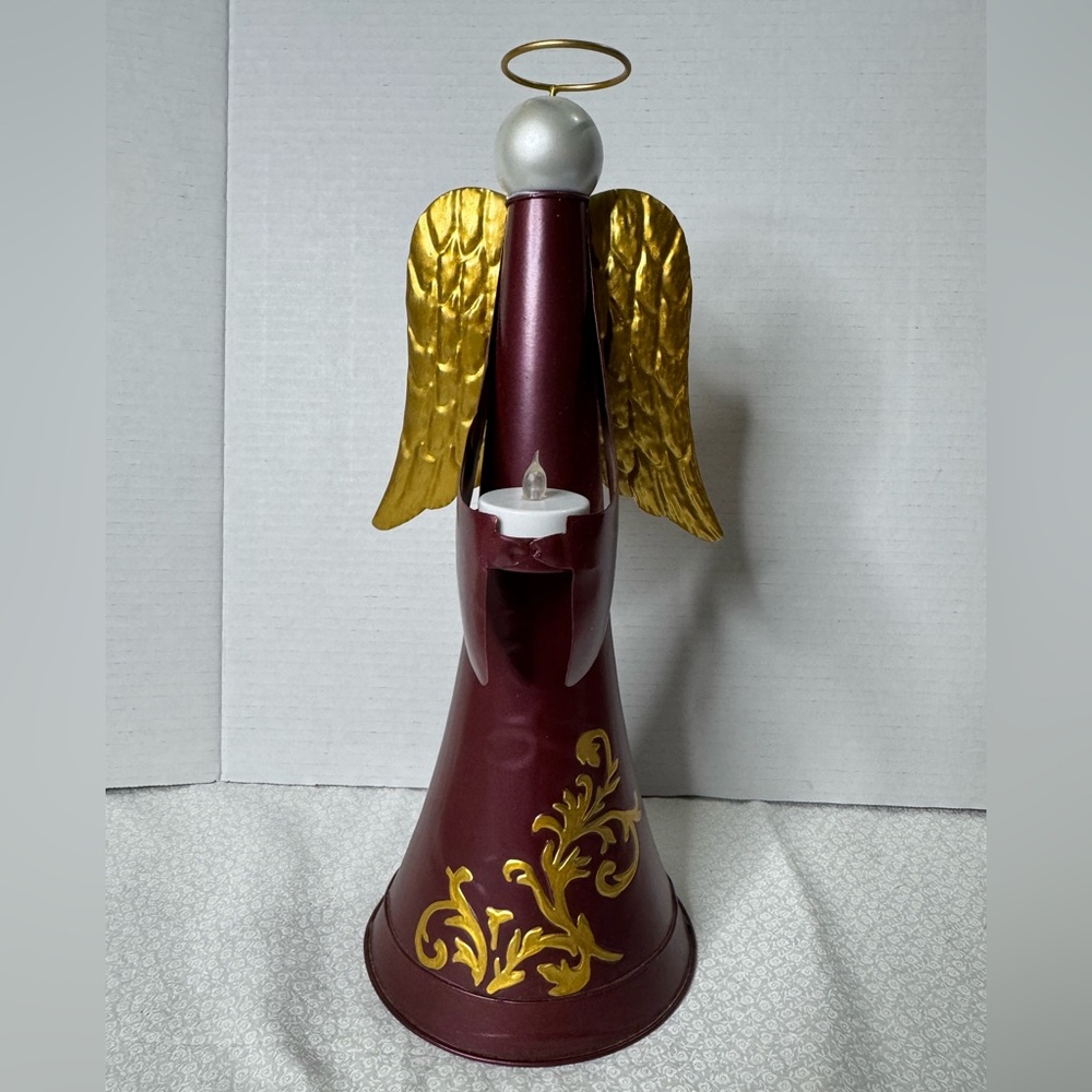 Candle Holder ORChristmas Tree Topper Angel pearl head, Christmas home decor 14”